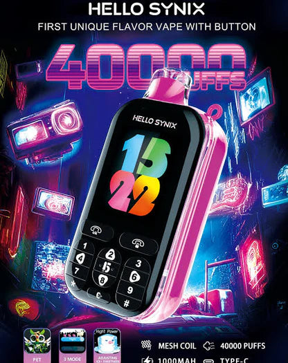 HELLO SYNIX 40,000 PUFF BLUETHOOTH LLAMADAS Y APK